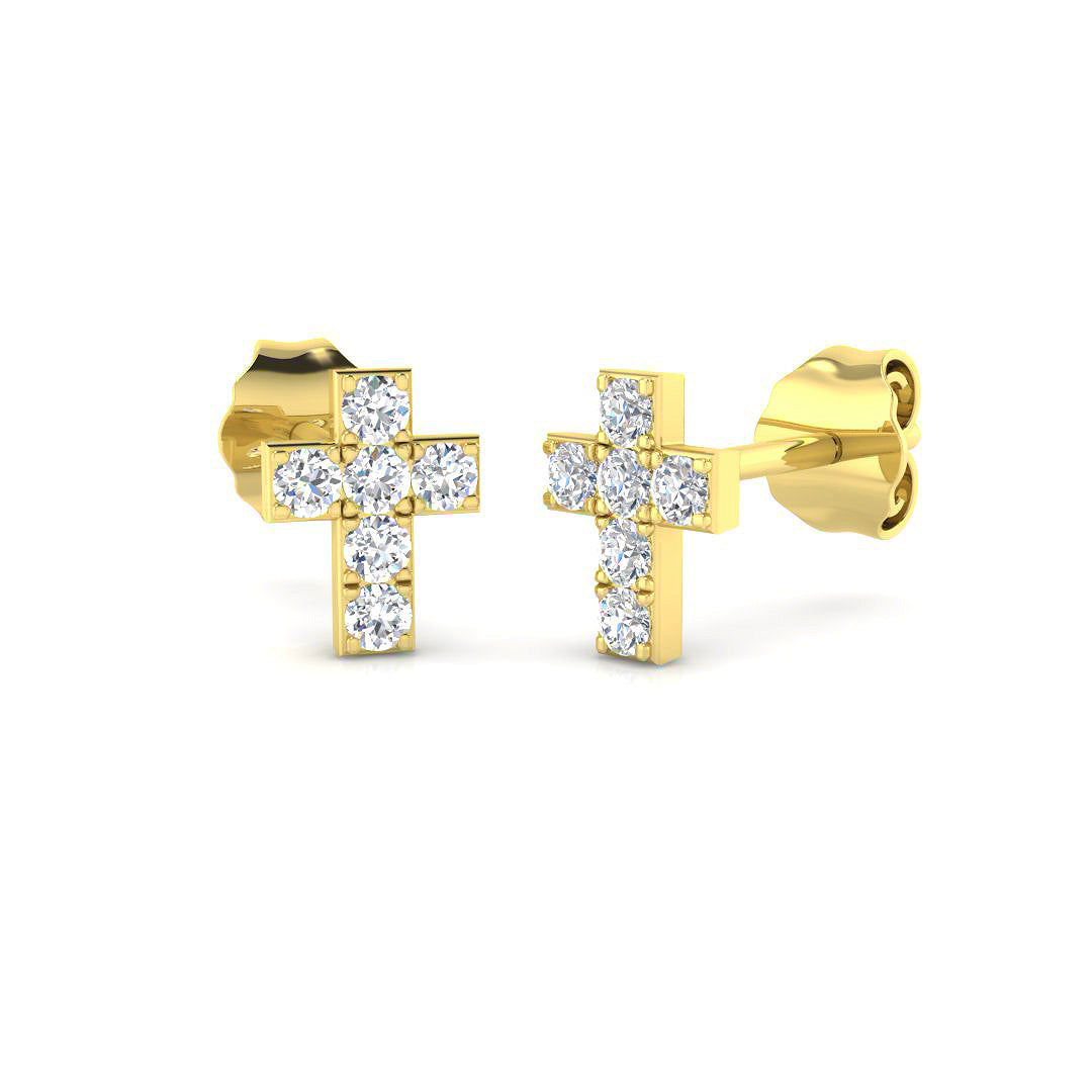 9ct Yellow Gold 0.21ct G SI2 Diamond Earrings
