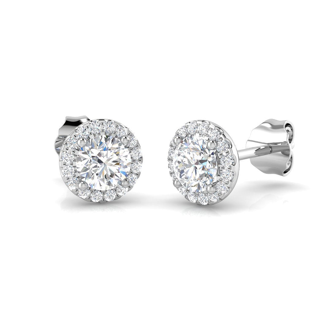 18ct White Gold 1.10ct G SI2 Diamond Earrings