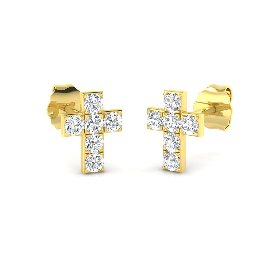 9ct Yellow Gold 0.30ct G SI2 Diamond Earrings