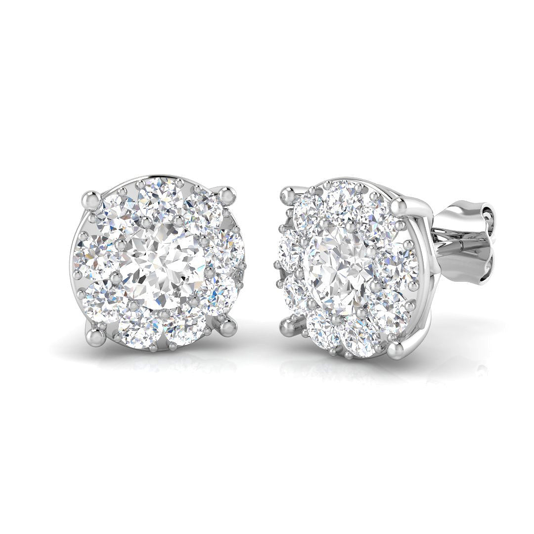 9ct White Gold 1.90ct G SI2 Diamond Earrings