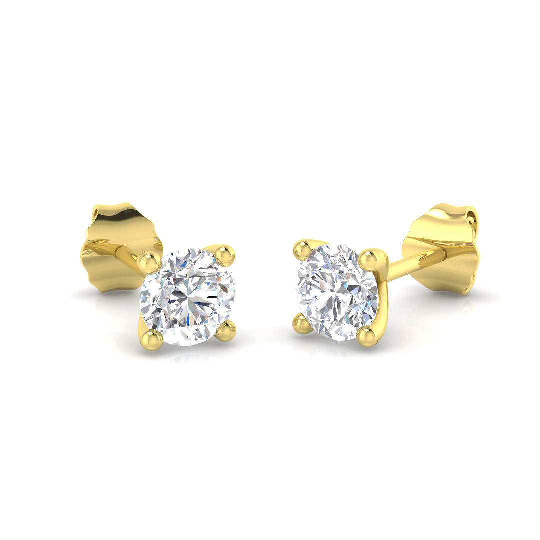 9ct Yellow Gold 0.76ct Laboratory Grown CVD Earrings