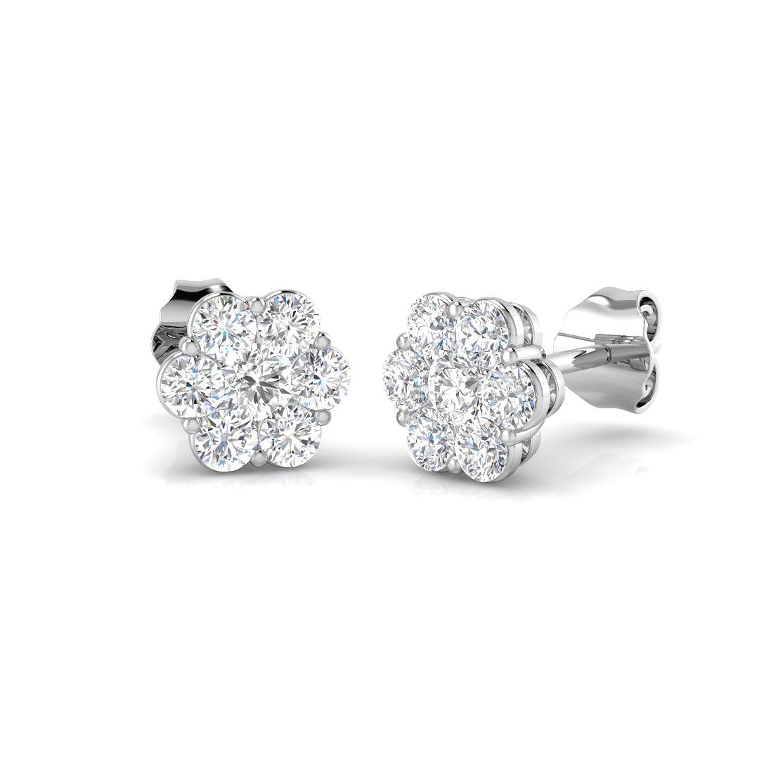 9ct White Gold 0.77ct G I1 Diamond Earrings