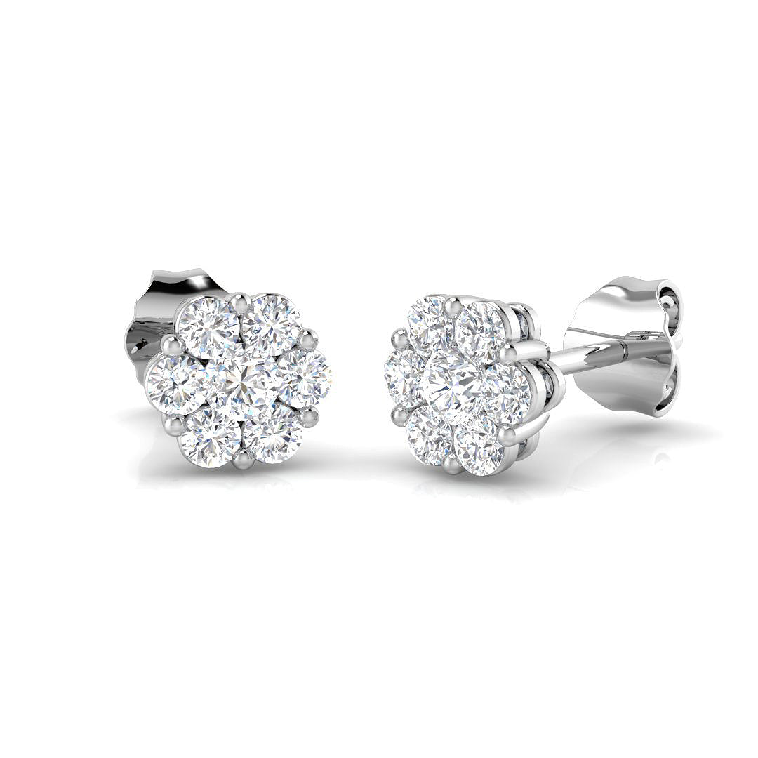 9ct White Gold 0.49ct G I1 Diamond Earrings