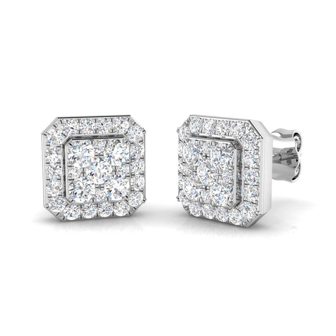 9ct White Gold 0.83ct G SI2 Diamond Earrings