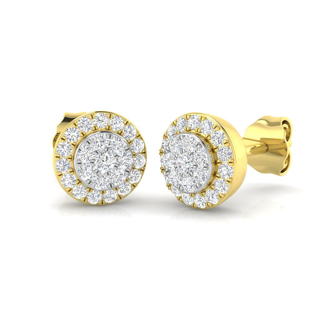 9ct Yellow Gold 0.71ct G SI2 Diamond Earrings