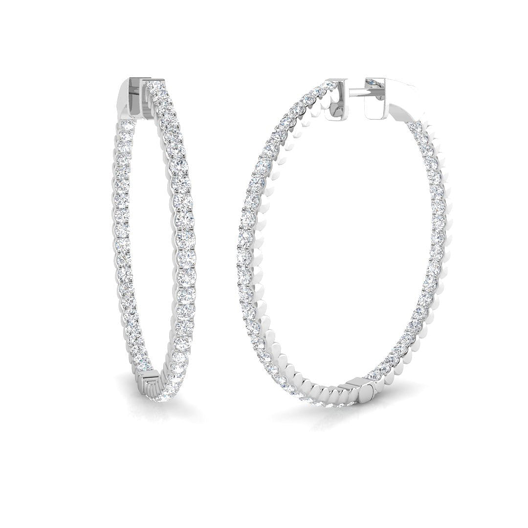 18ct White Gold 1.72ct G SI2 Diamond Earrings