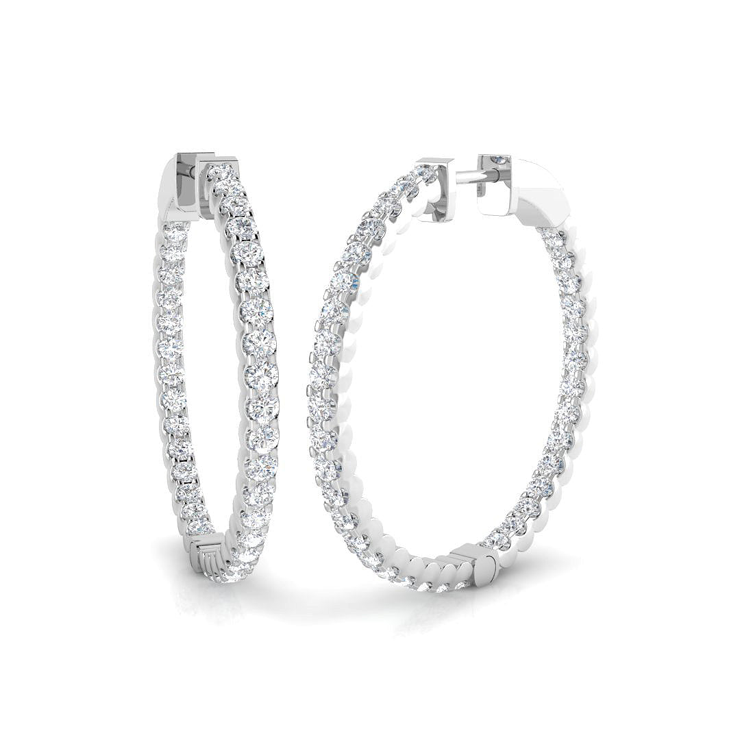 18ct White Gold 1.79ct G SI2 Diamond Earrings