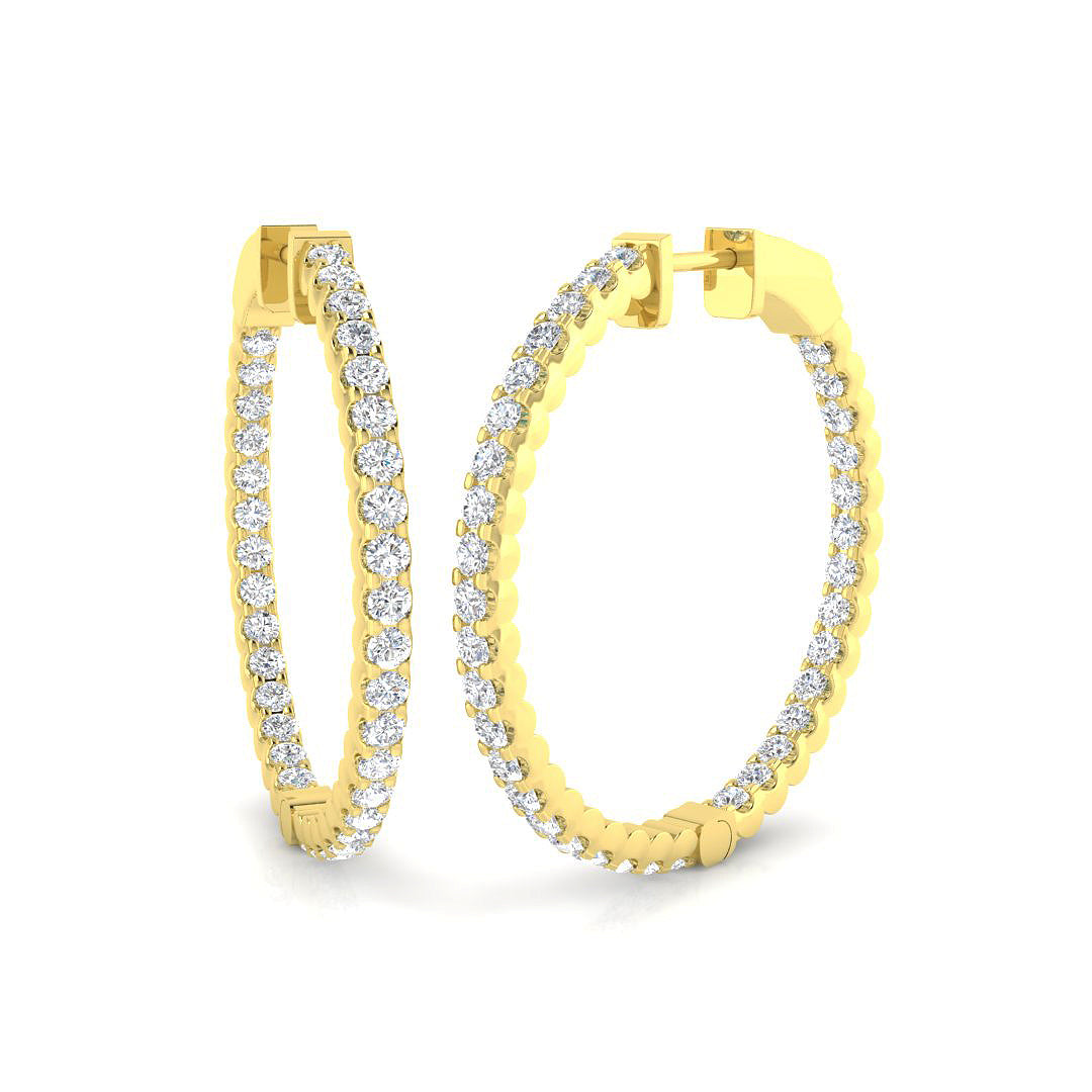 18ct Yellow Gold 1.79ct G SI2 Diamond Earrings