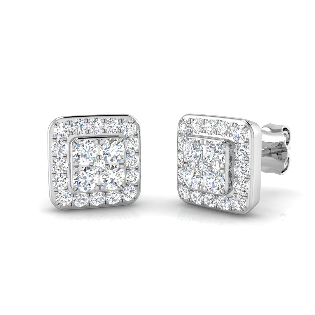 9ct White Gold 0.67ct G SI2 Diamond Earrings
