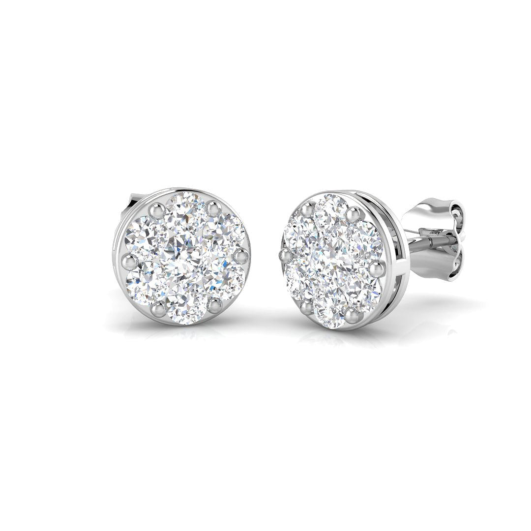 9ct White Gold 0.88ct G I1 Diamond Earrings