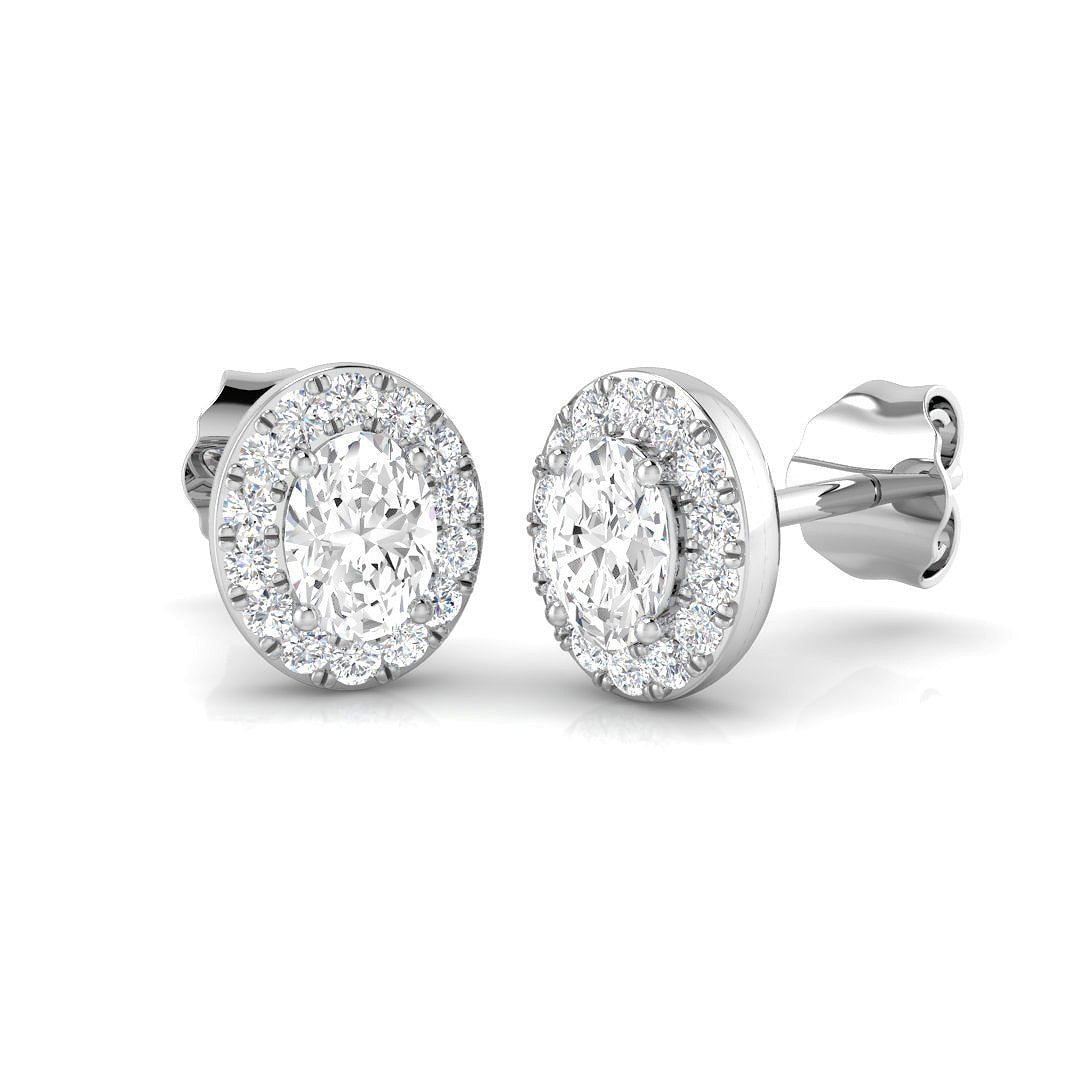 18ct White Gold 0.52ct G SI2 Diamond Earrings