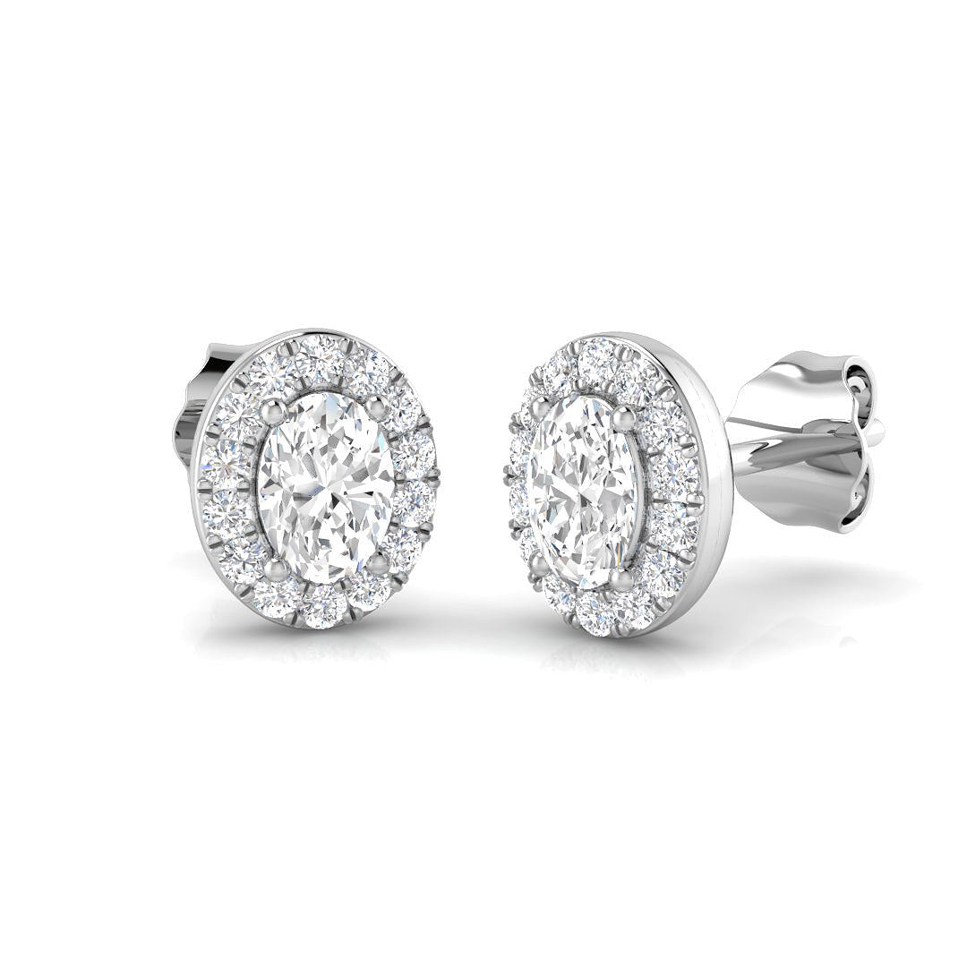 18ct White Gold 0.48ct G SI2 Diamond Earrings