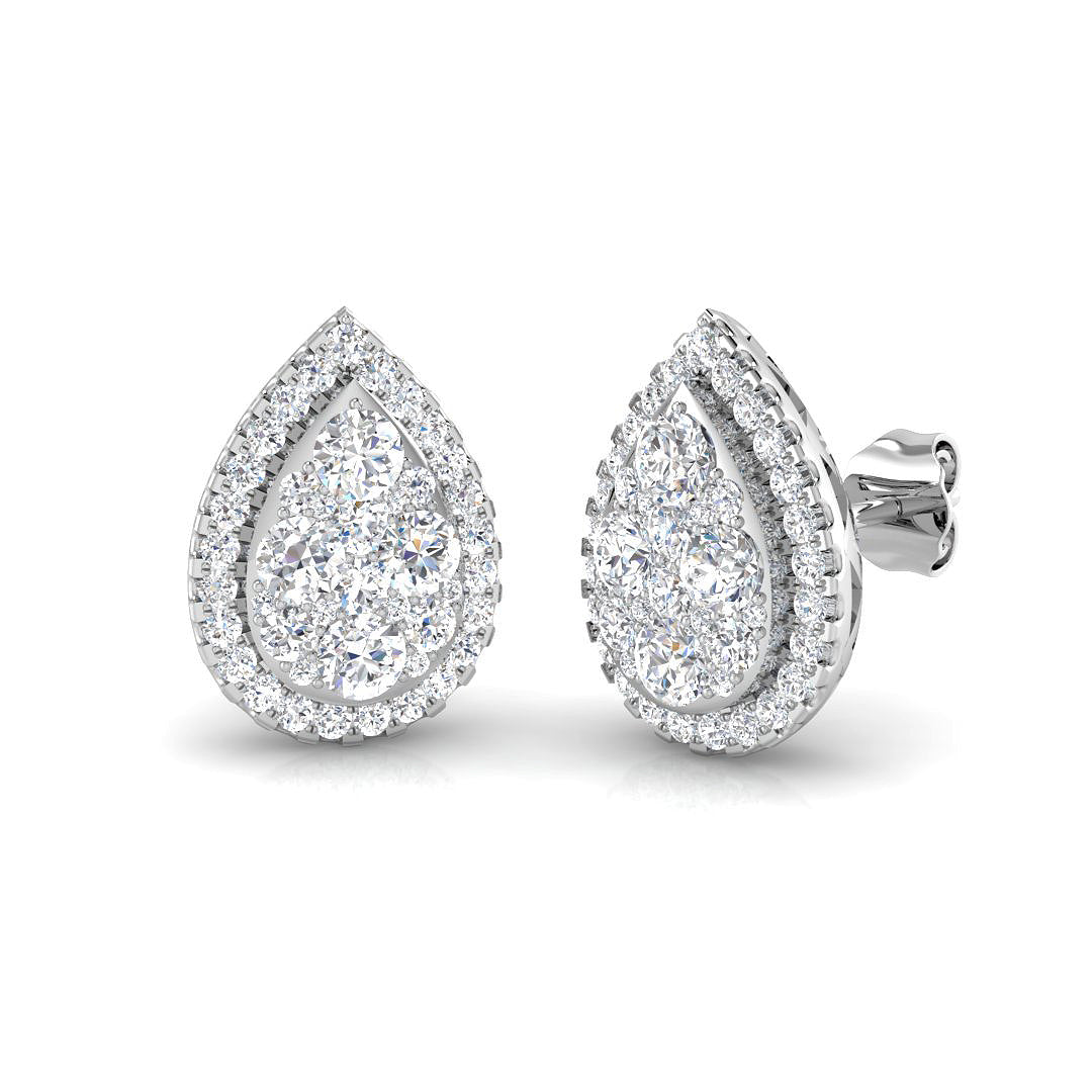 9ct White Gold 1.22ct Laboratory Grown CVD Earrings