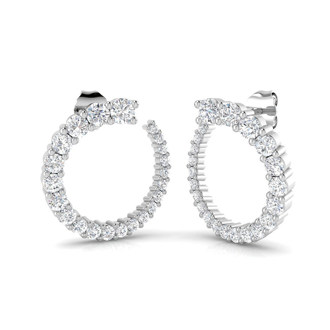 9ct White Gold 1.49ct Laboratory Grown CVD Earrings