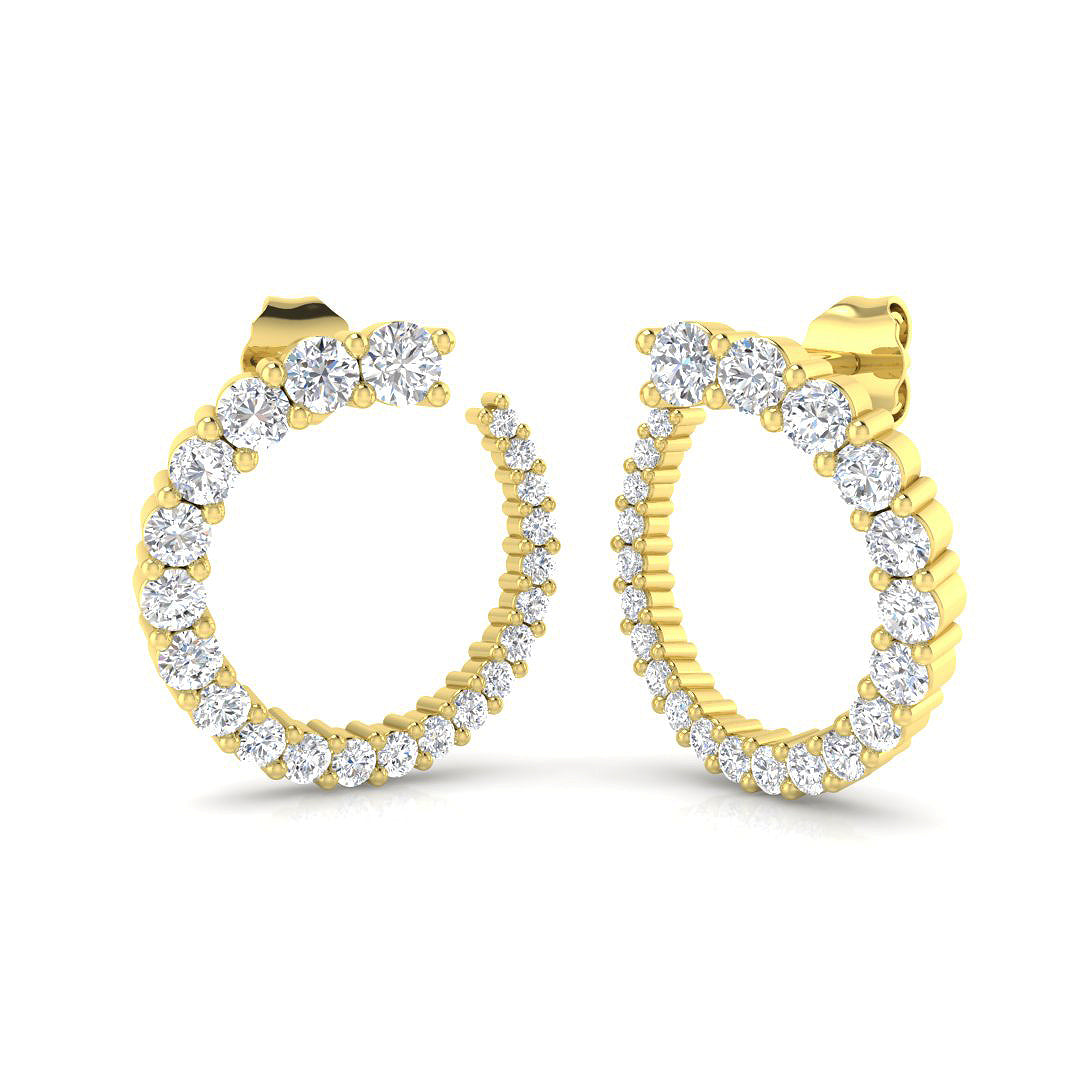 9ct Yellow Gold 1.49ct Laboratory Grown CVD Earrings