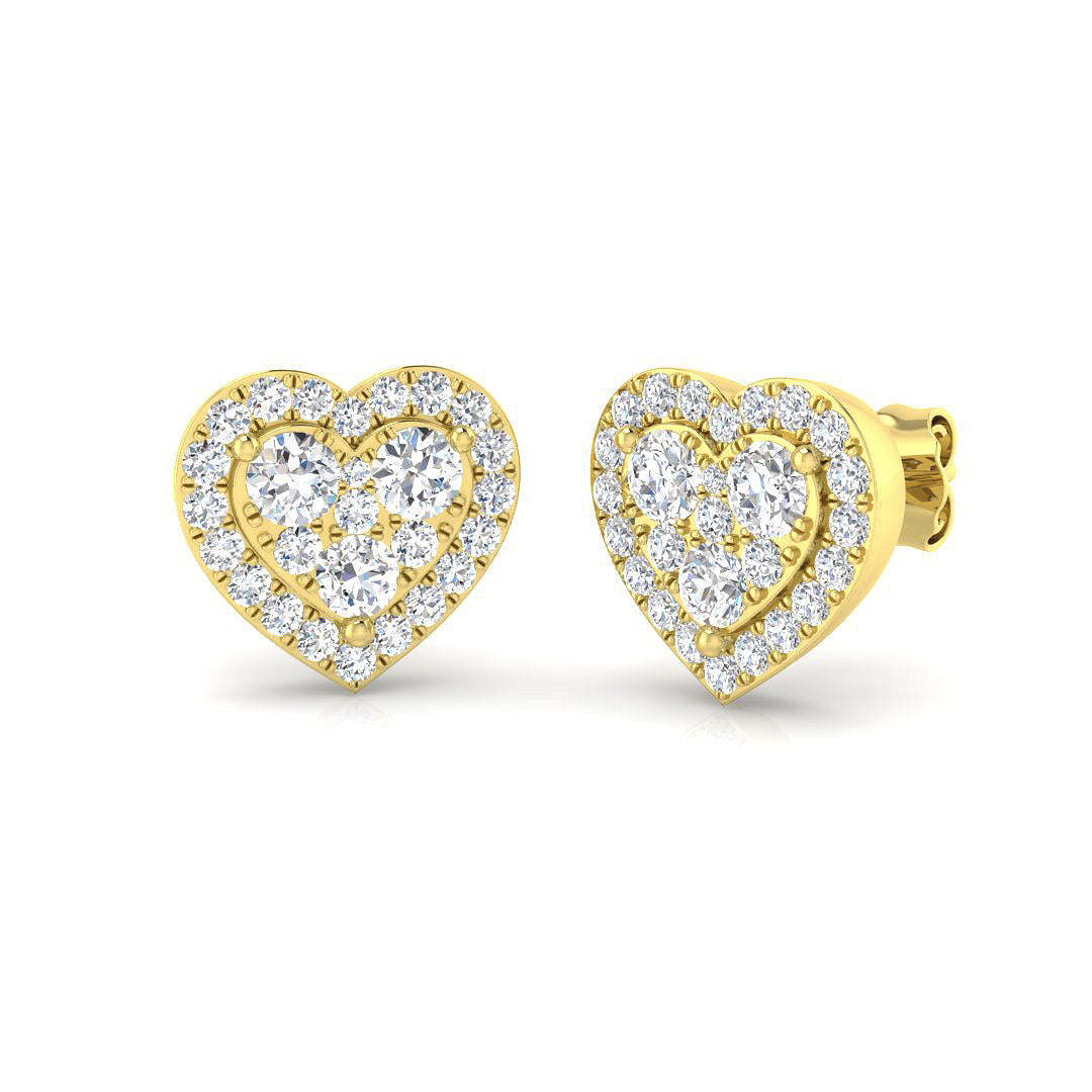 9ct Yellow Gold 1.15ct G SI2 Diamond Earrings