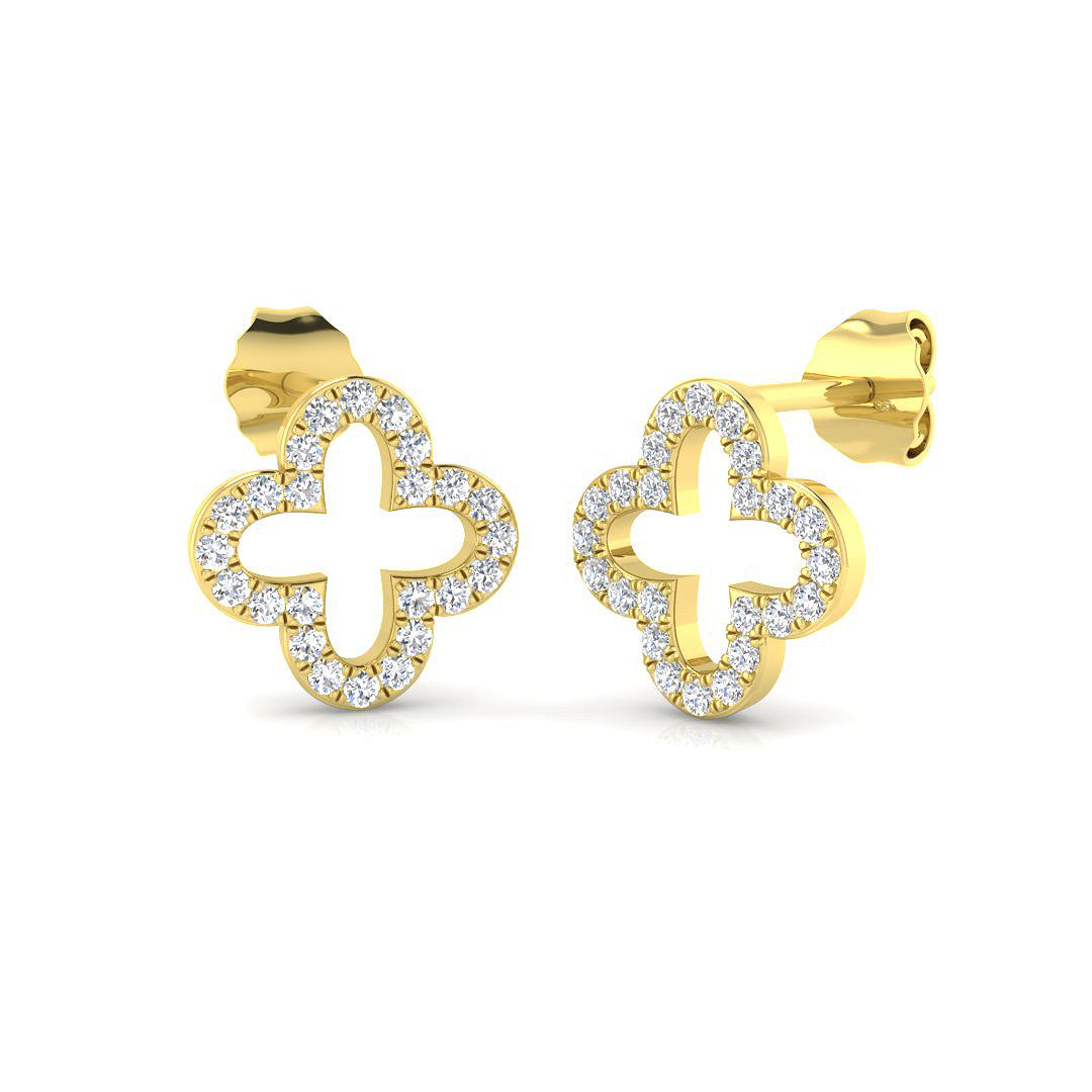 9ct Yellow Gold 0.25ct G SI2 Diamond Earrings