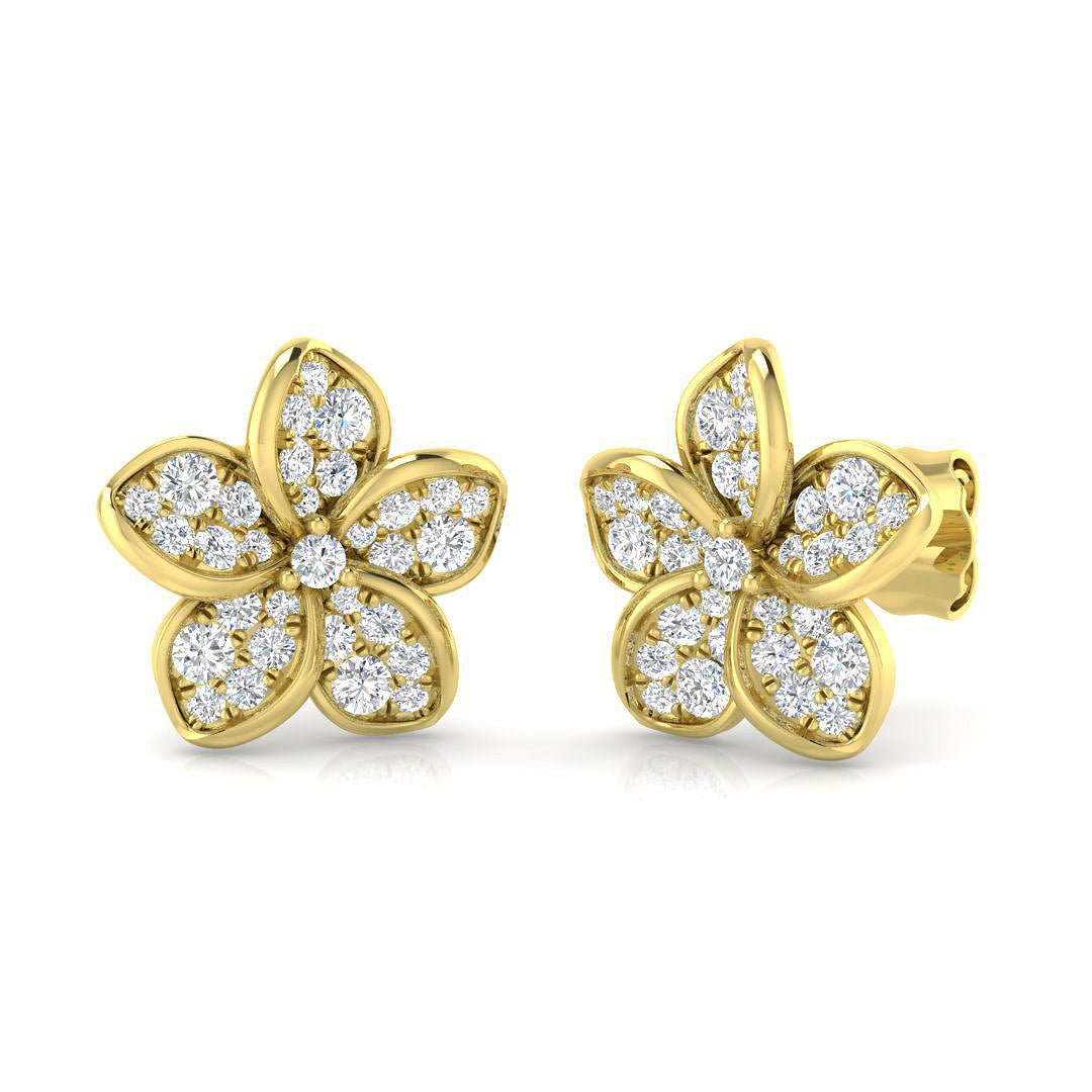 9ct Yellow Gold 0.54ct G SI2 Diamond Earrings