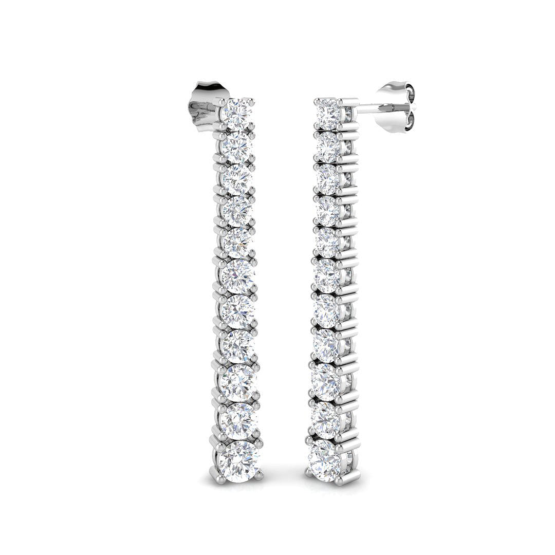 9ct White Gold 2.62ct Laboratory Grown CVD Earrings