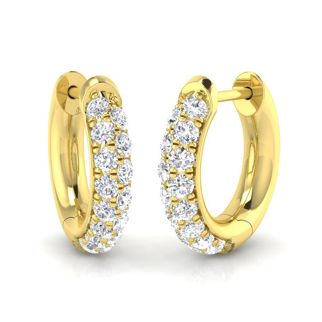 9ct Yellow Gold 0.40ct Laboratory Grown CVD Earrings