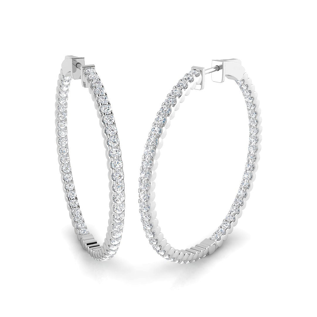 18ct White Gold 2.60ct G SI2 Diamond Earrings