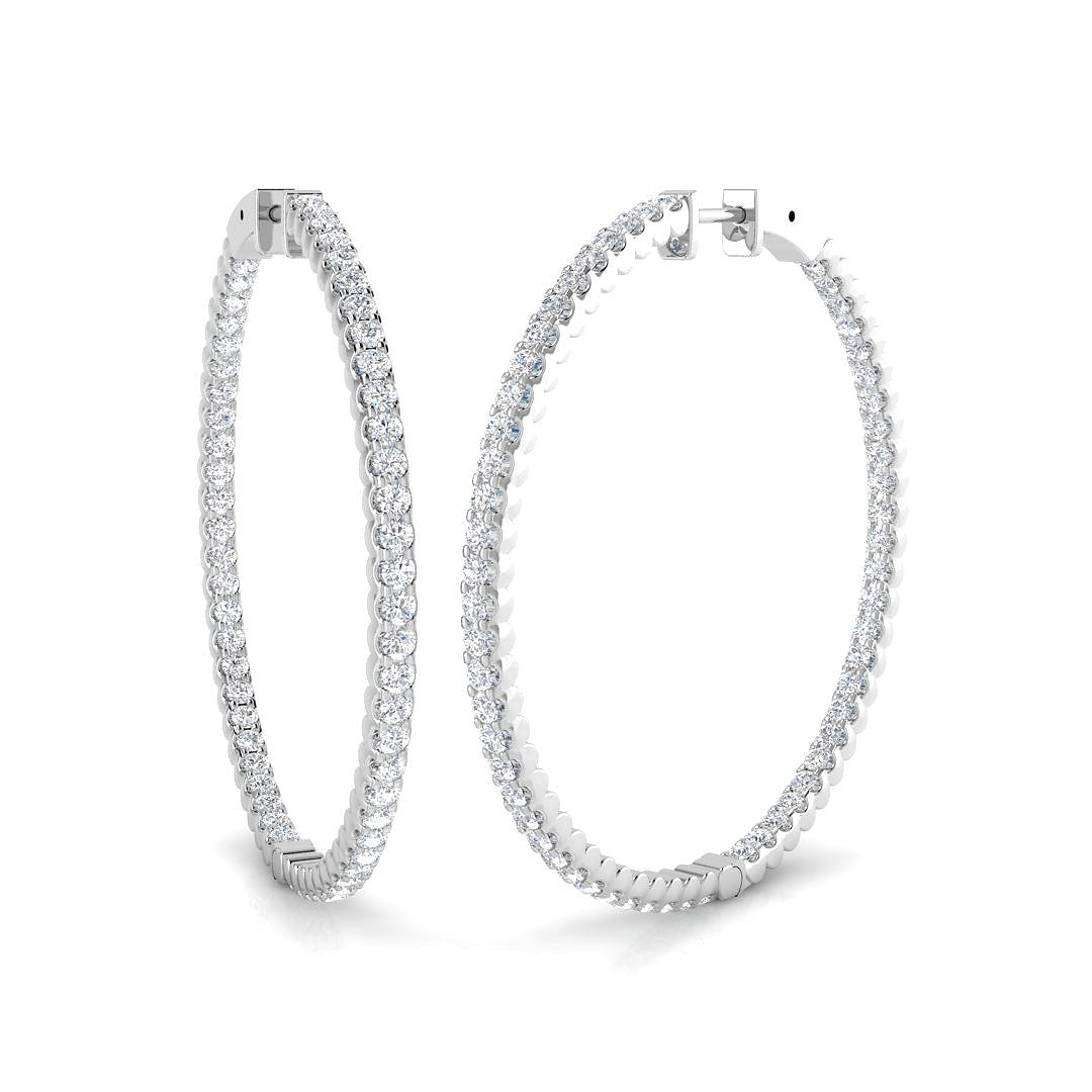 18ct White Gold 3.00ct G SI2 Diamond Earrings