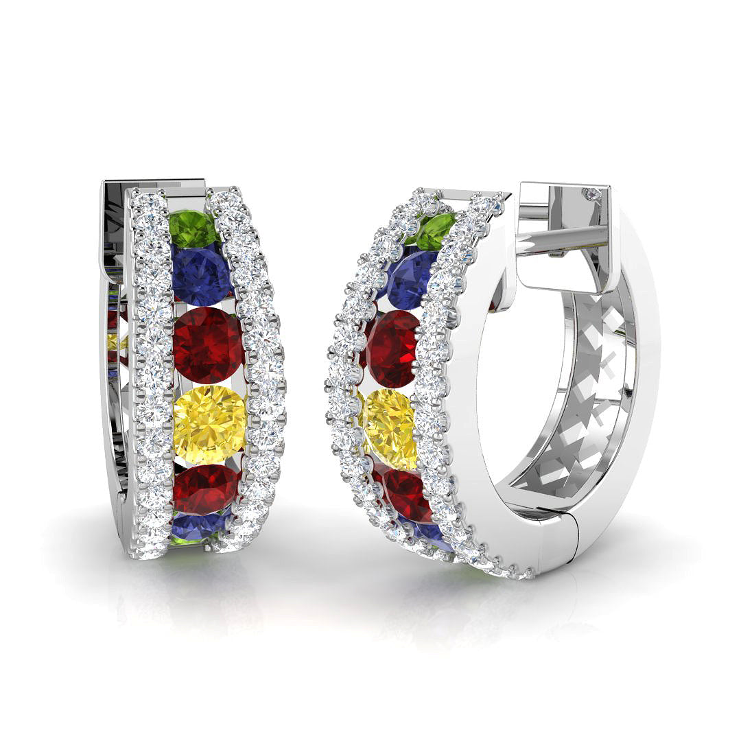 9ct White Gold 1.45ct Yellow Sapphire Earrings