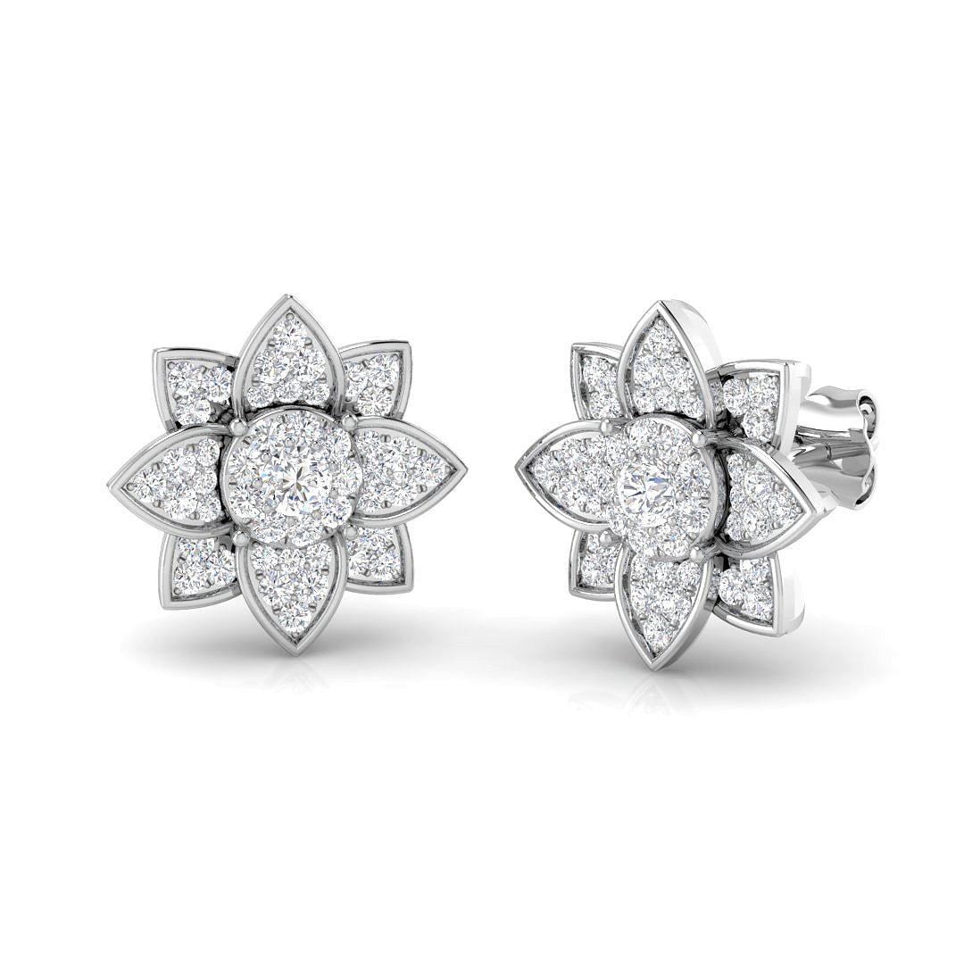 9ct White Gold 0.81ct G SI2 Diamond Earrings