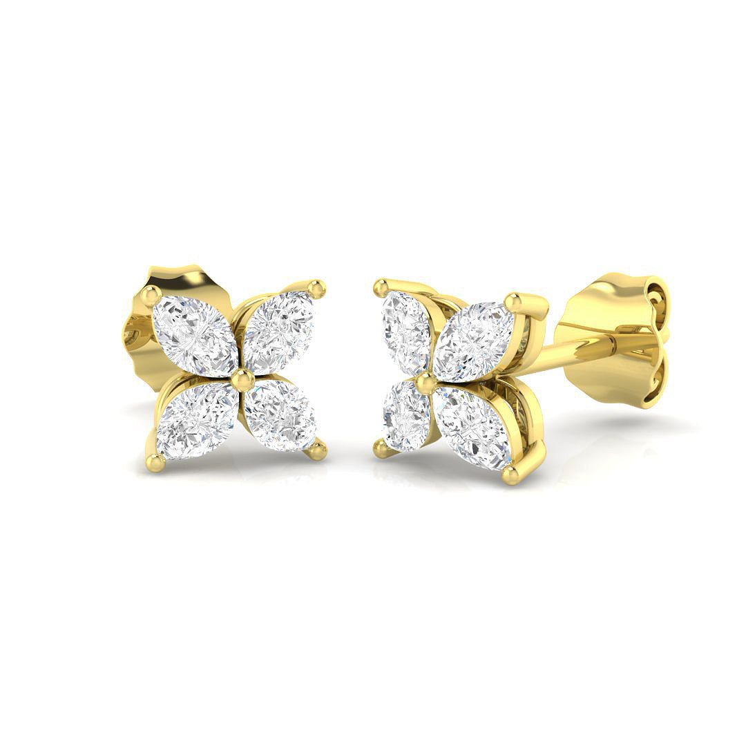 18ct Yellow Gold 0.66ct G SI2 Diamond Earrings