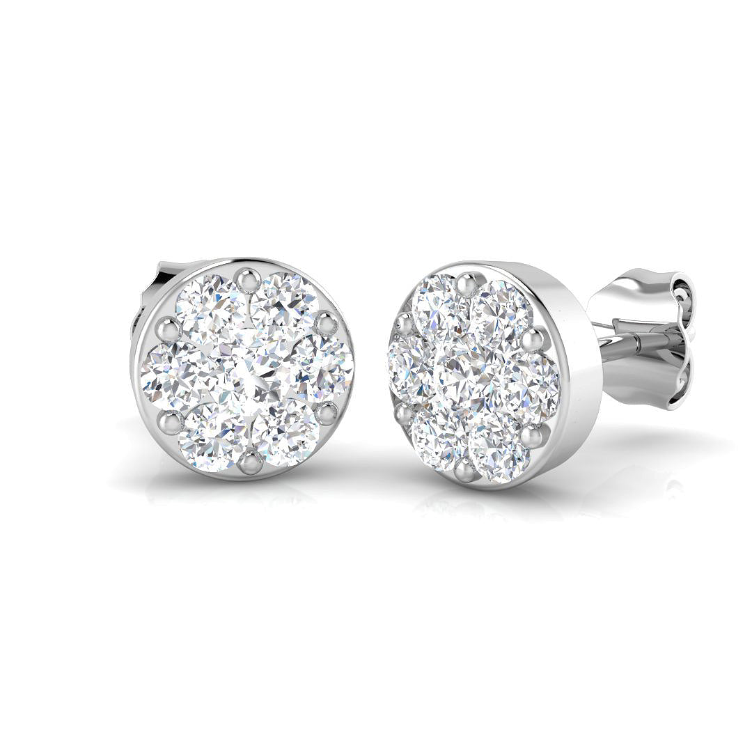 9ct White Gold 0.72ct G I1 Diamond Earrings