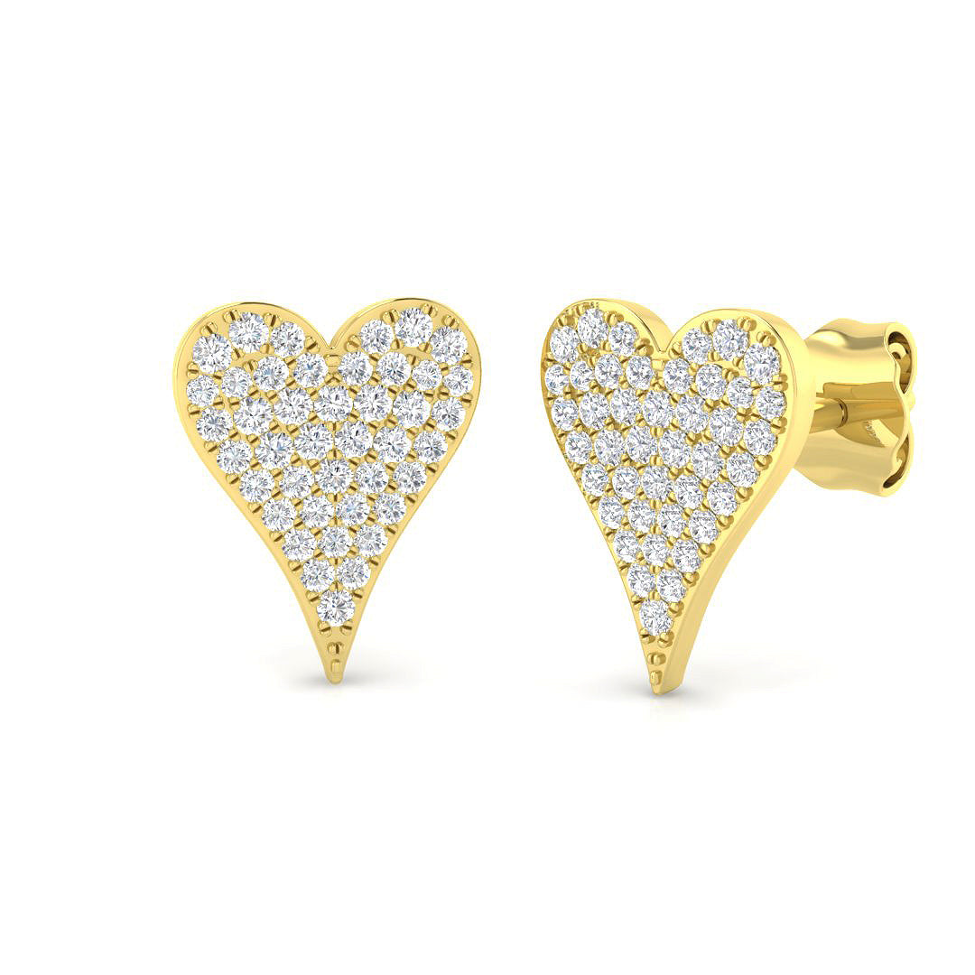 9ct Yellow Gold 0.26ct G SI2 Diamond Earrings