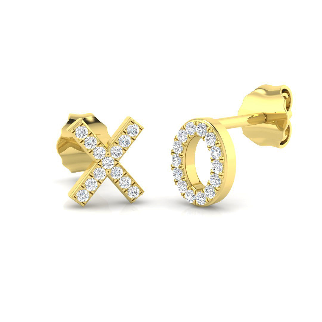 9ct Yellow Gold 0.07ct G SI2 Diamond Earrings