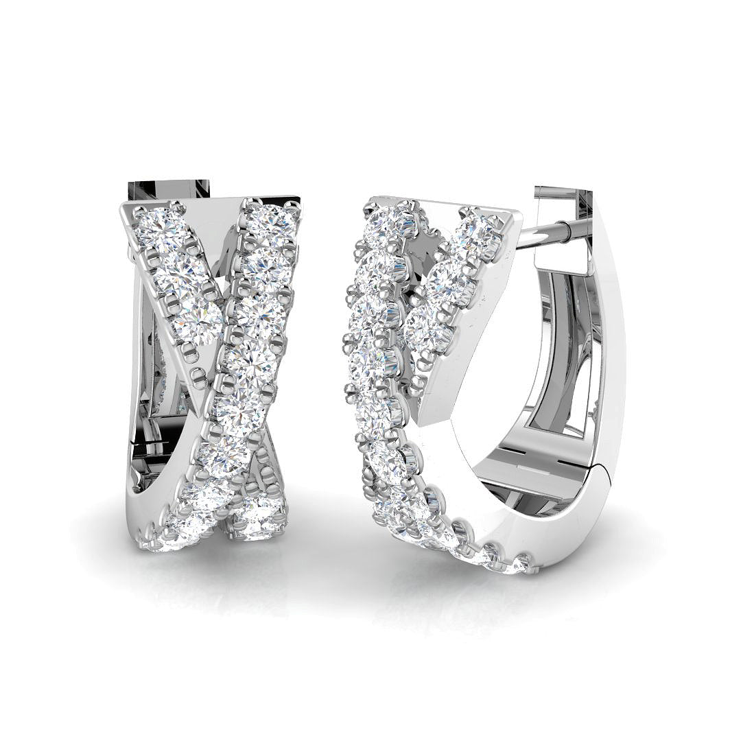 18ct White Gold 0.39ct G SI2 Diamond Earrings
