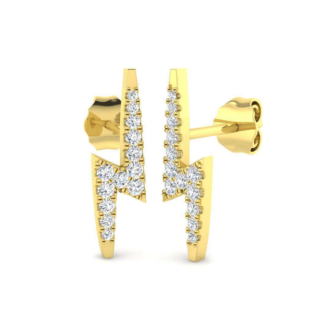 9ct Yellow Gold 0.17ct G SI2 Diamond Earrings