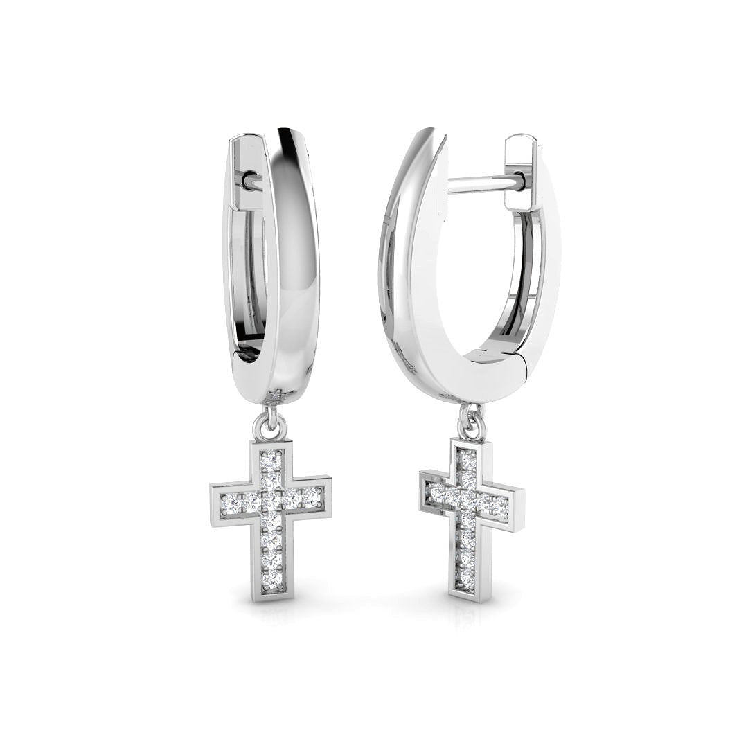 9ct White Gold 0.05ct G SI2 Diamond Earrings