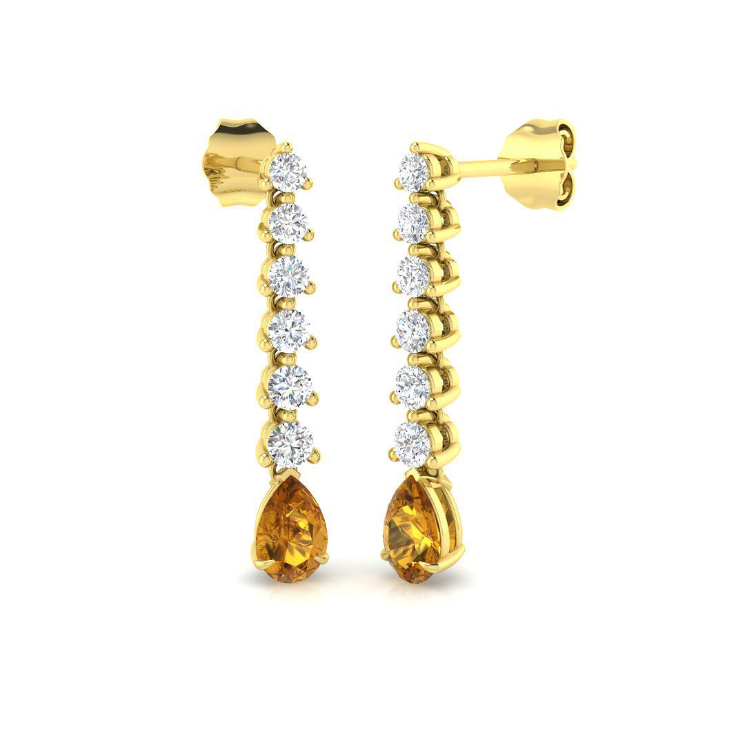 18ct Yellow Gold 1.58ct Multi Sapphire Earrings