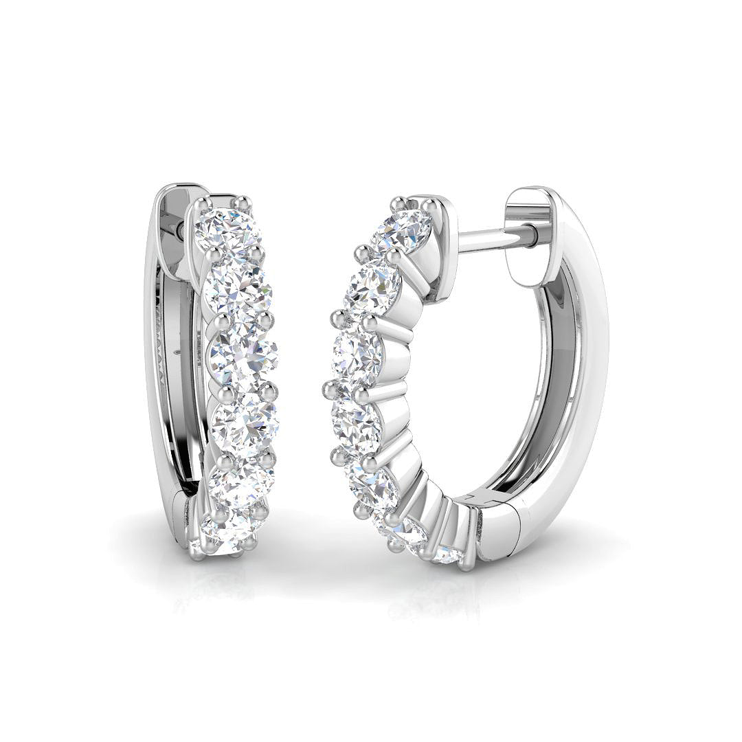 9ct White Gold 0.74ct Laboratory Grown CVD Earrings