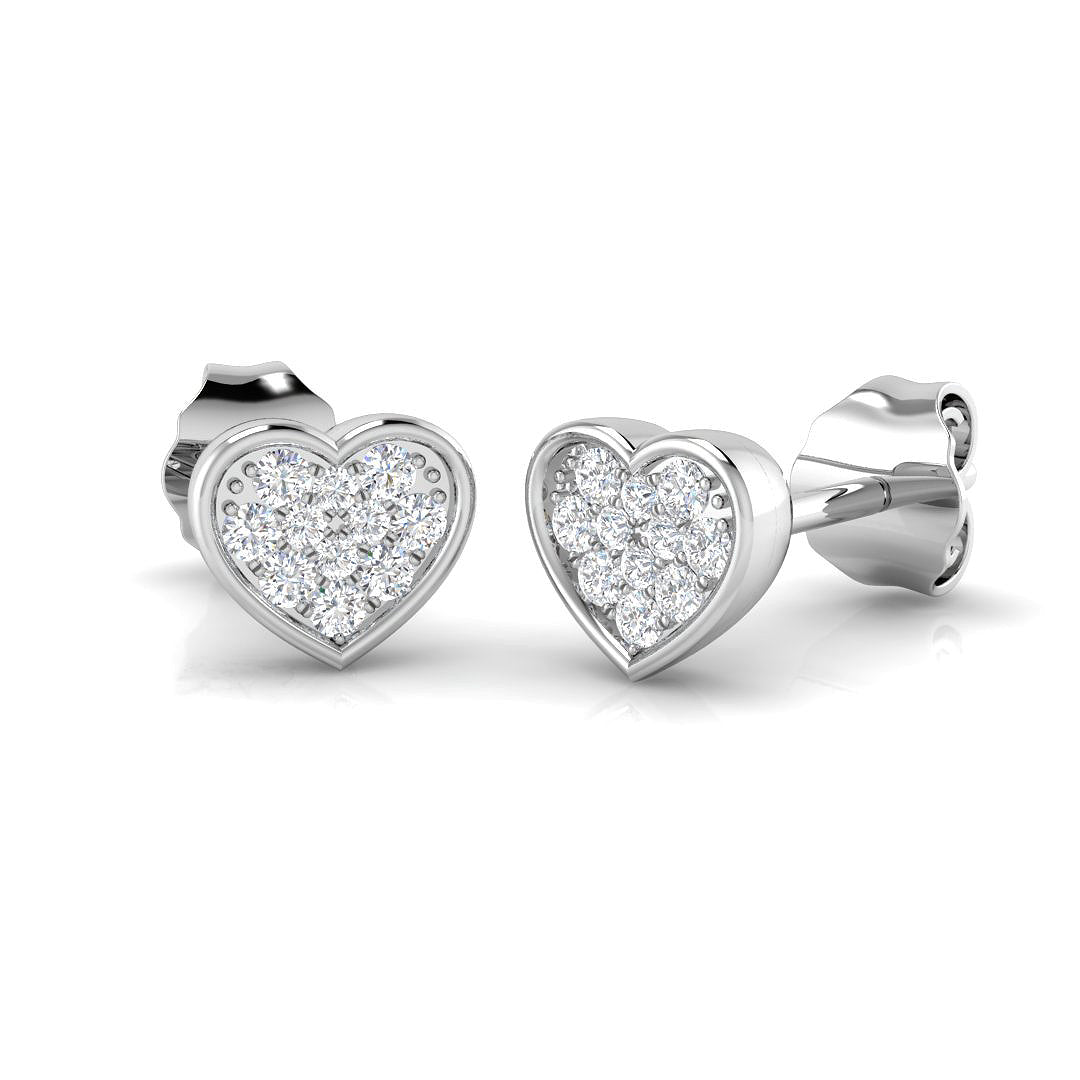 9ct White Gold 0.11ct G SI2 Diamond Earrings