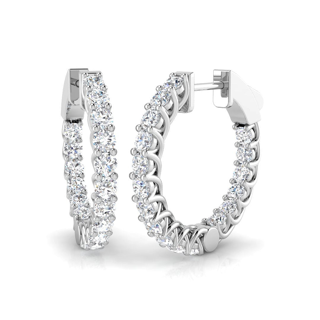 18ct White Gold 1.38ct G SI2 Diamond Earrings