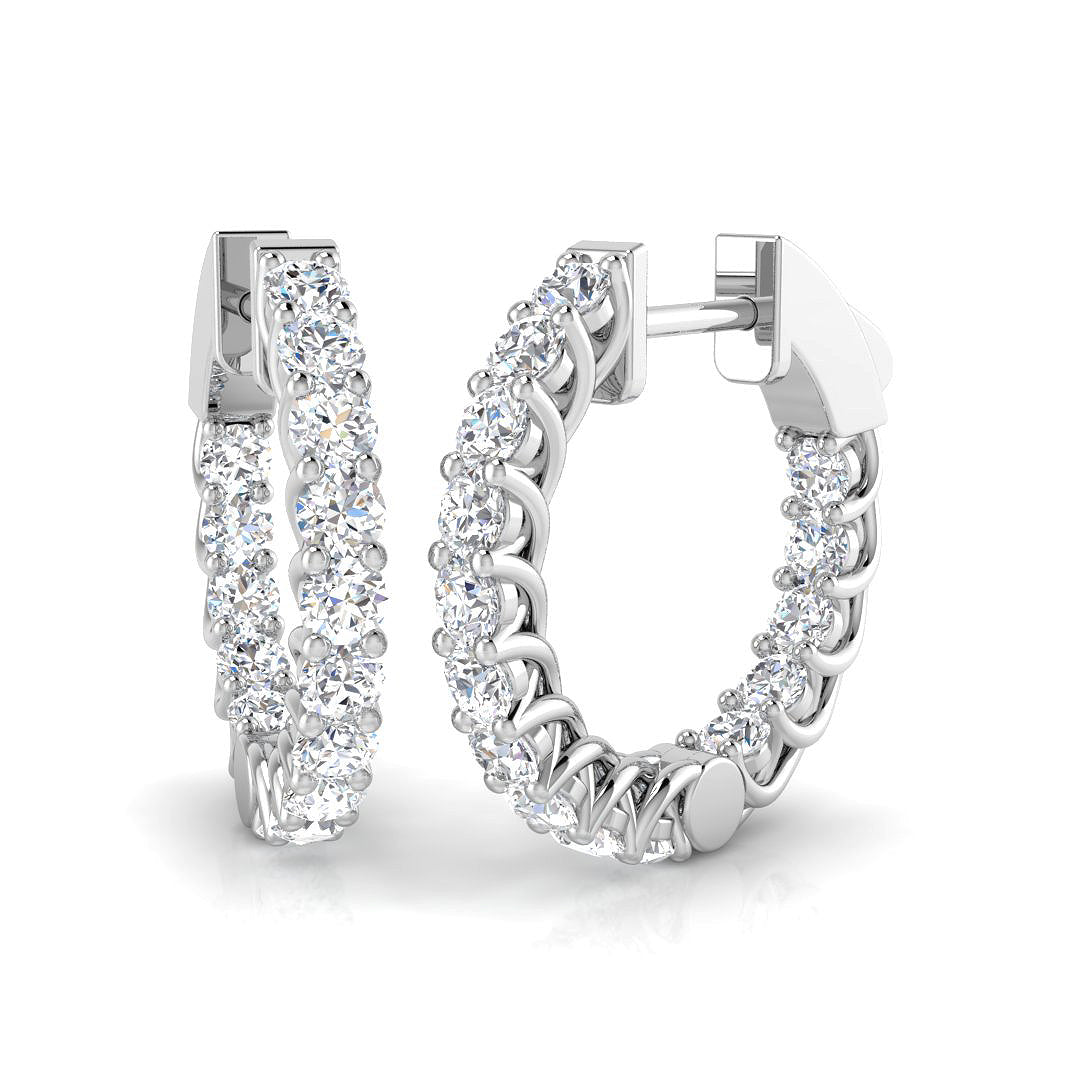 18ct White Gold 1.21ct G SI2 Diamond Earrings