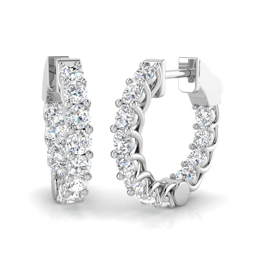 18ct White Gold 1.74ct G SI2 Diamond Earrings