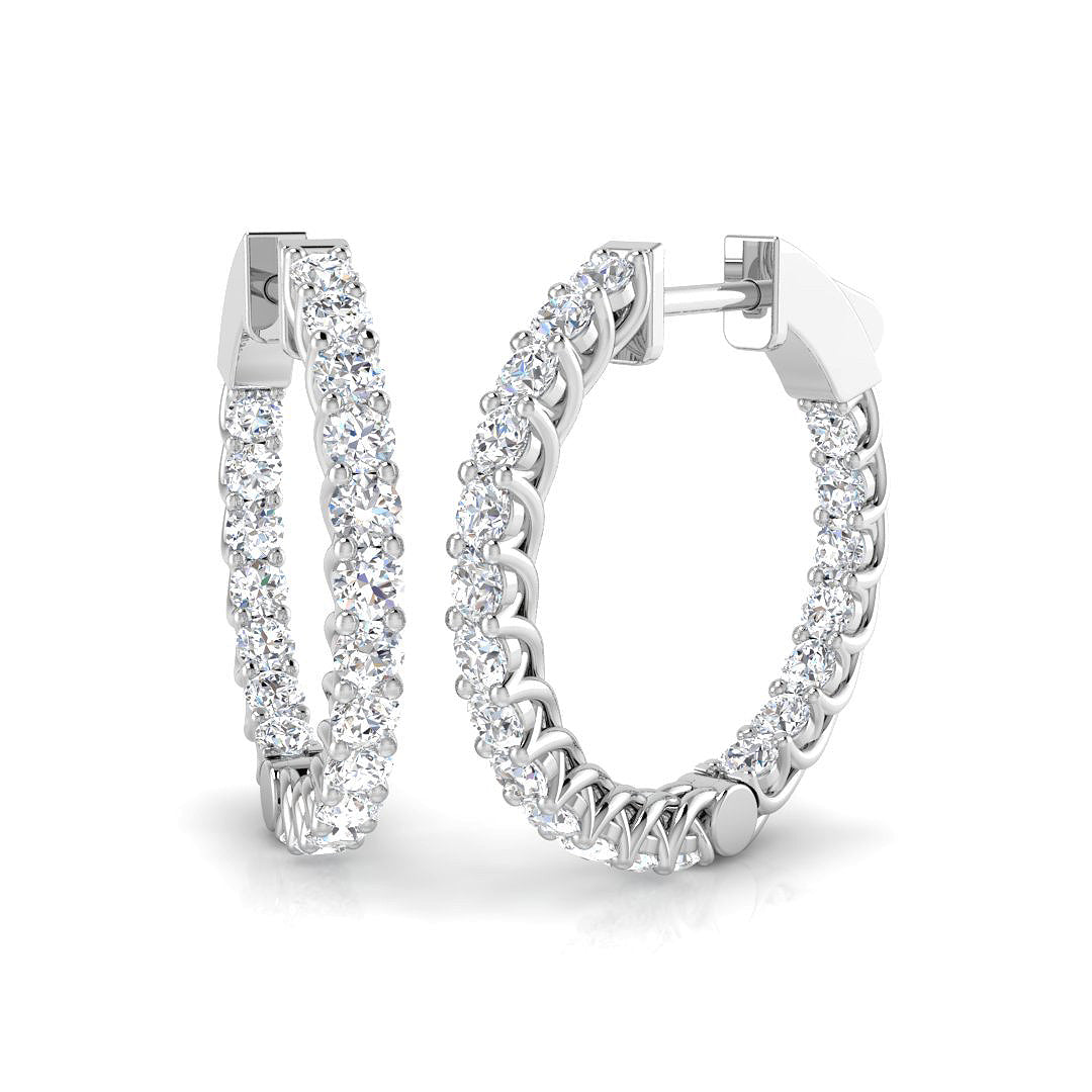 18ct White Gold 1.63ct G SI2 Diamond Earrings