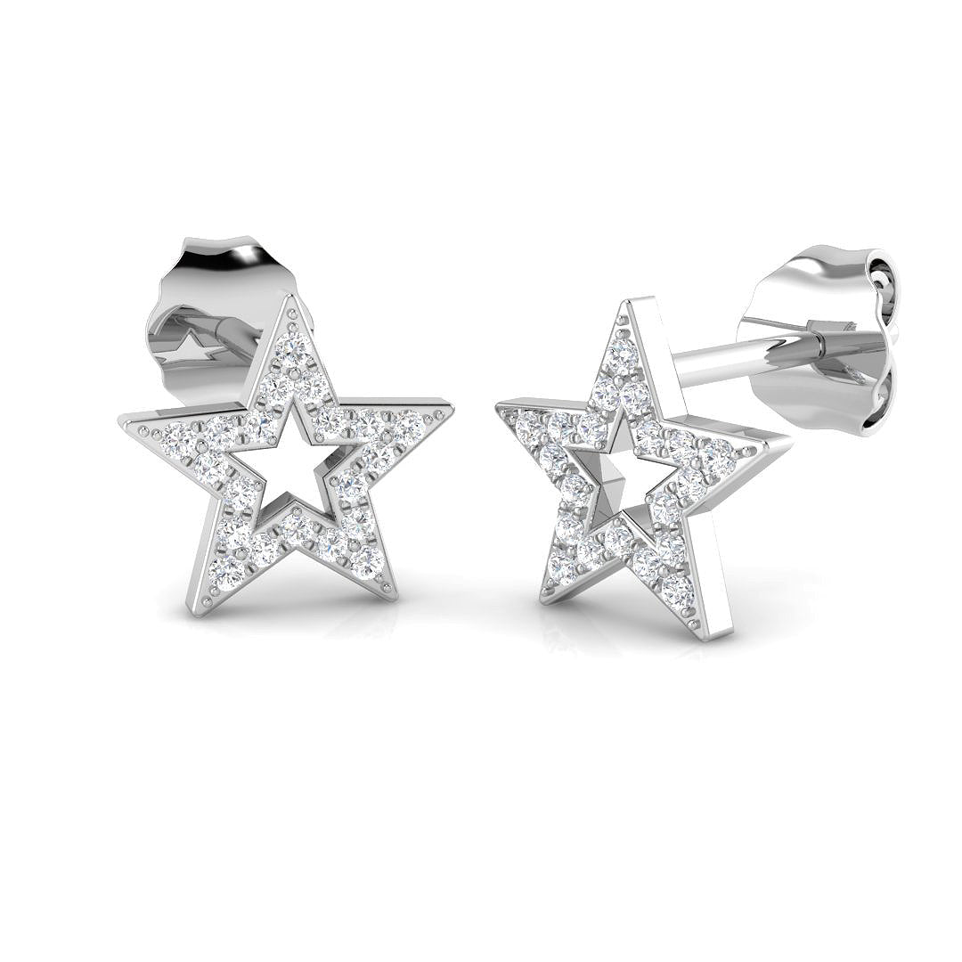 9ct White Gold 0.12ct G SI2 Diamond Earrings