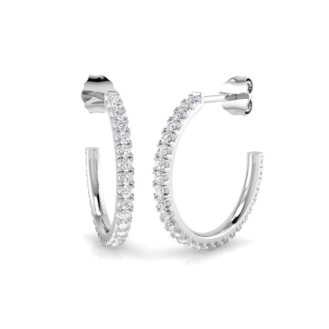 18ct White Gold 0.69ct G SI2 Diamond Earrings