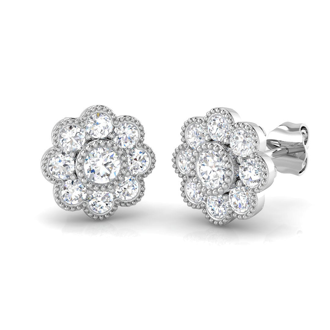 18ct White Gold 0.99ct G SI2 Diamond Earrings