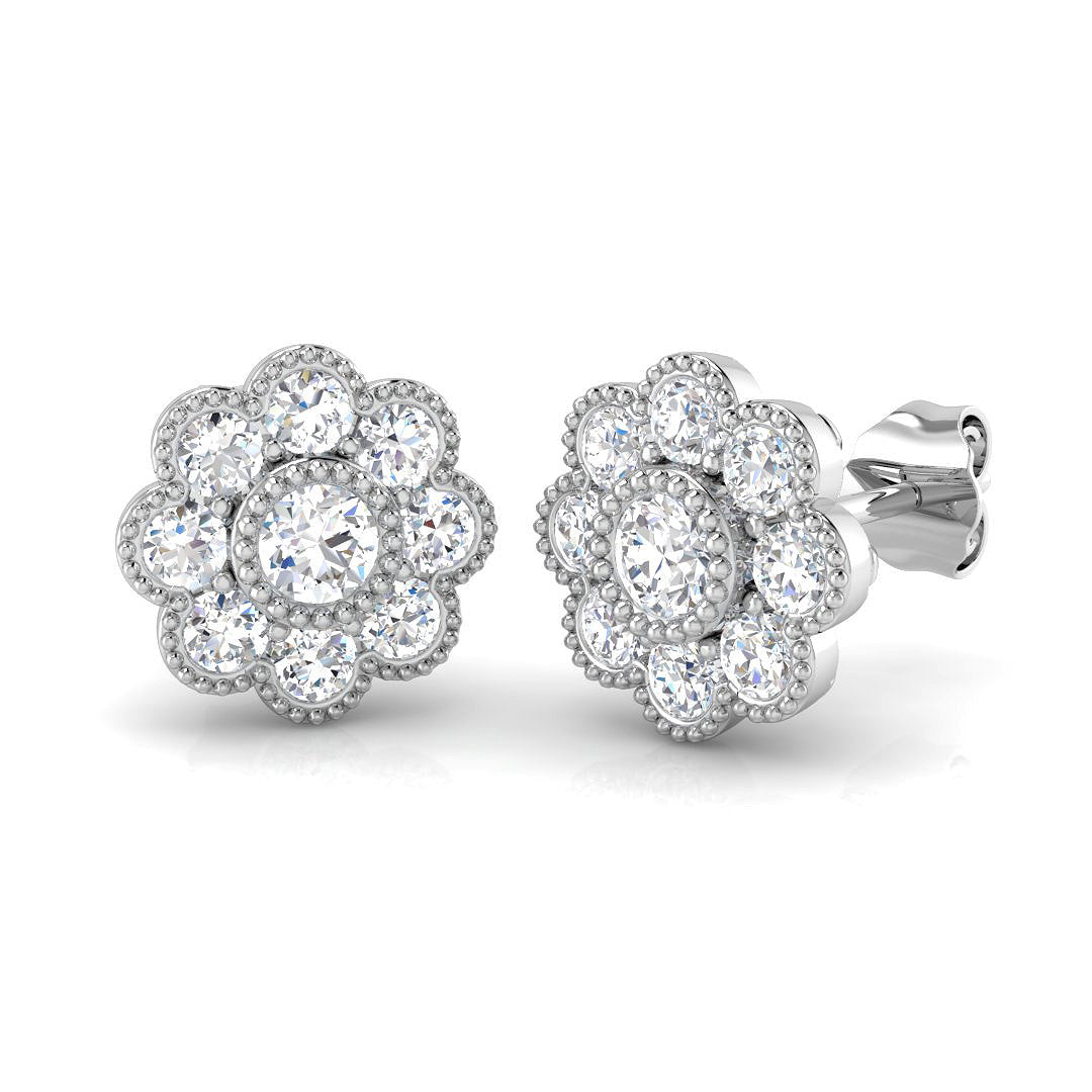 18ct White Gold 1.46ct G SI2 Diamond Earrings