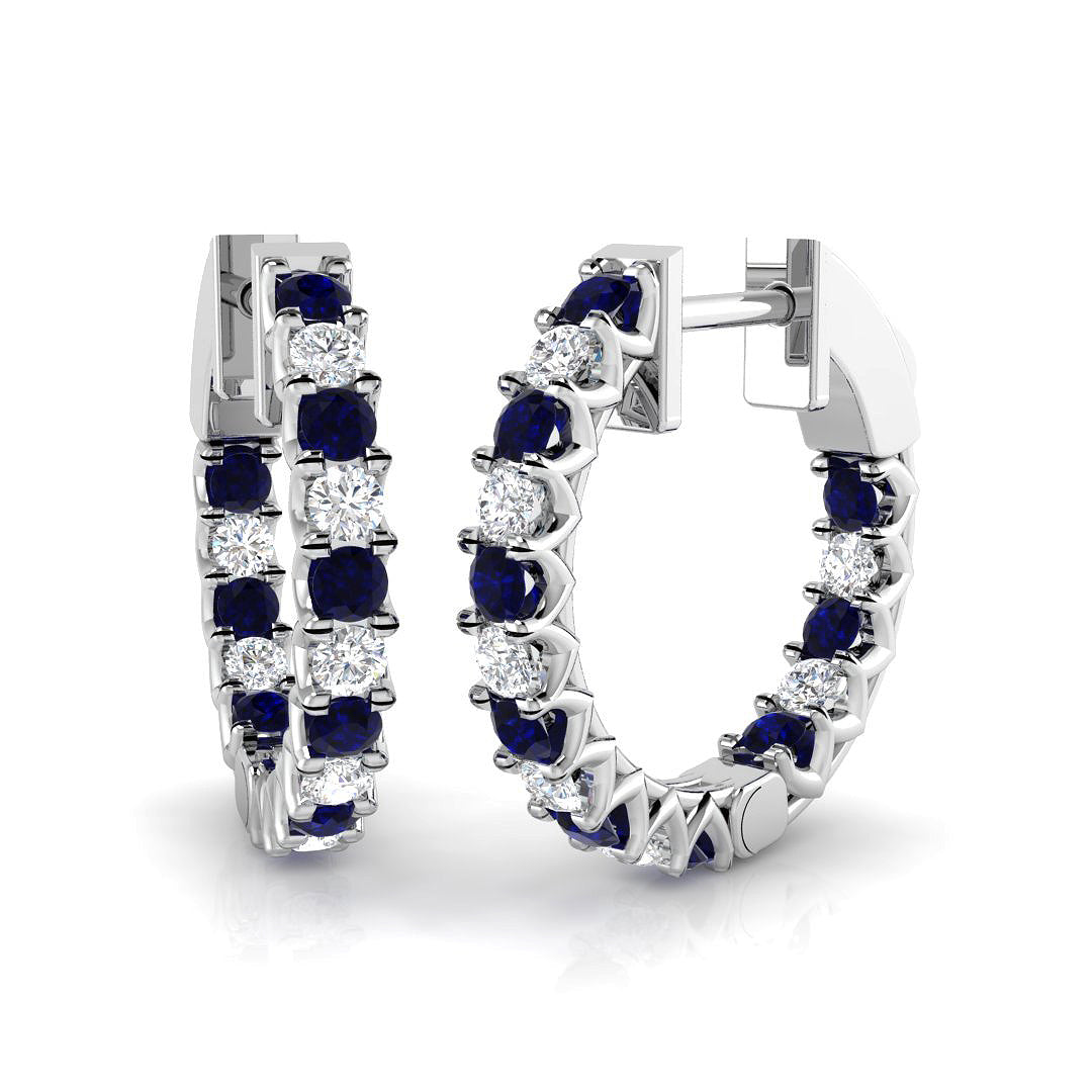 18ct White Gold 1.08ct G SI2 Diamond Earrings