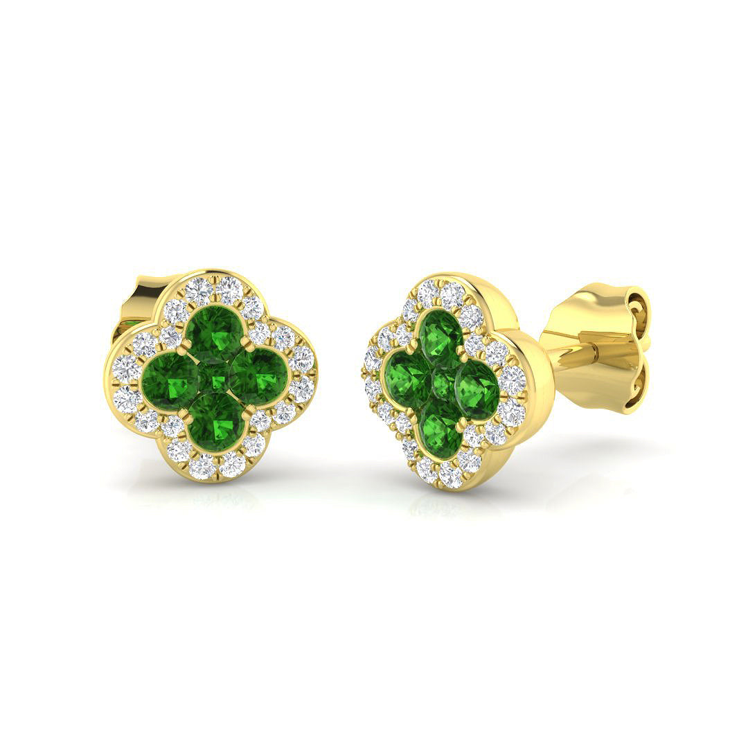 18ct Yellow Gold 0.66ct Tsavorite Earrings