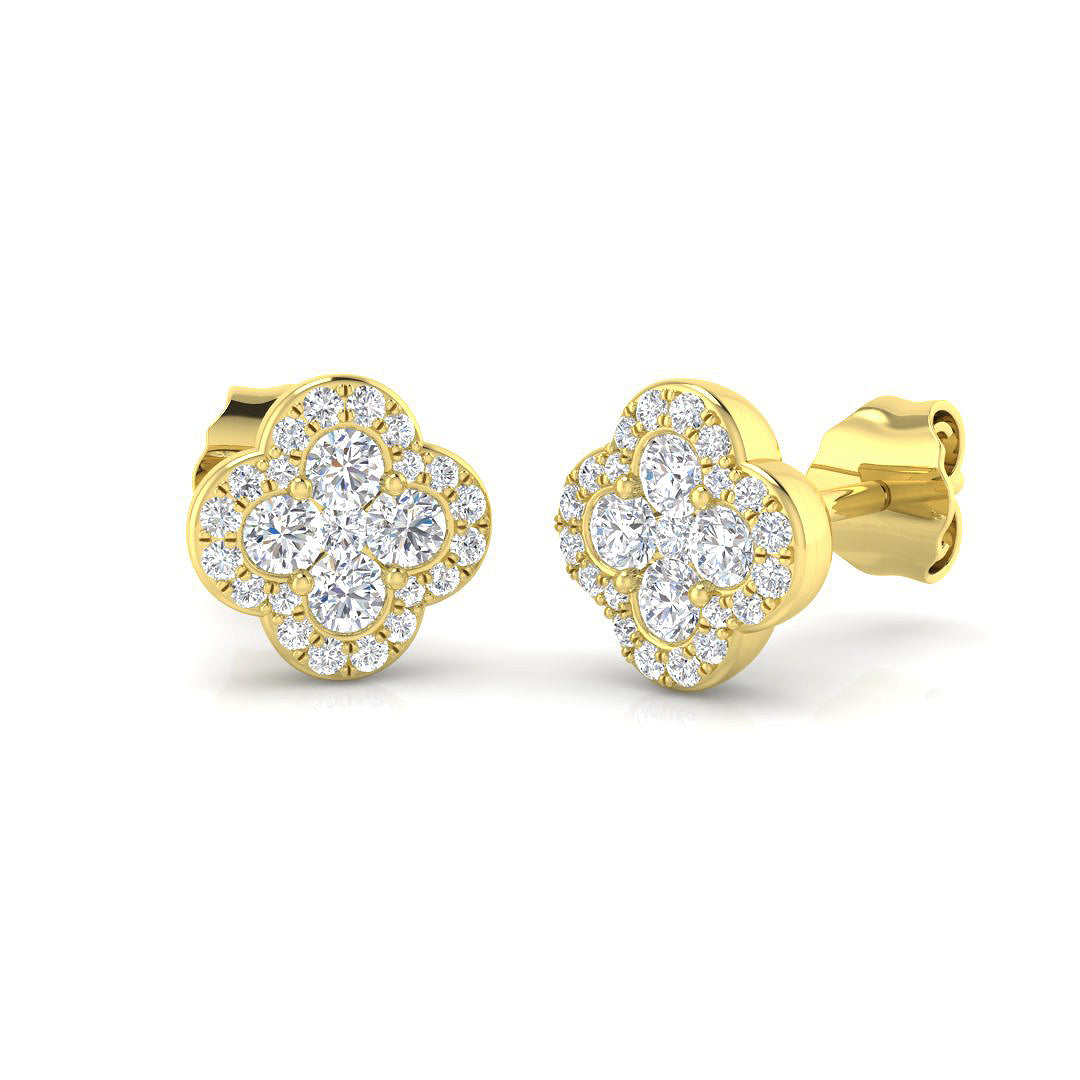 18ct Yellow Gold 0.44ct G SI2 Diamond Earrings