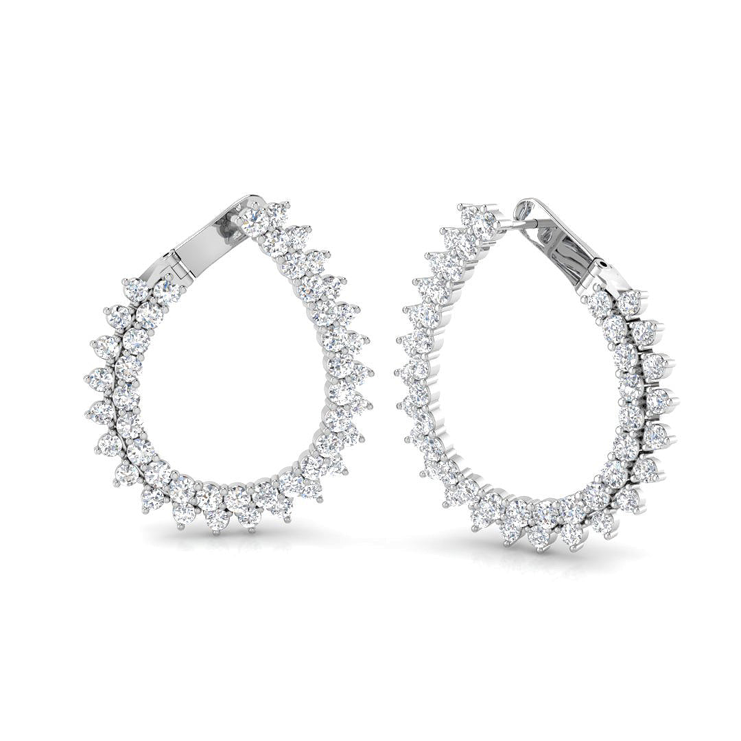 9ct White Gold 3.62ct Laboratory Grown CVD Earrings